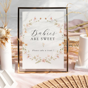 Póster Los bebés de flores silvestres de Boho Spring son