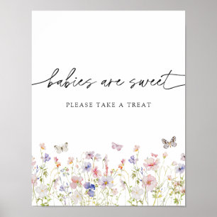 Póster Los bebés de flores silvestres son dulces, por fav