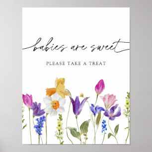 Póster Los bebés de flores silvestres son dulces, por fav
