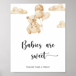 Póster Los bebés de peluche son dulces
