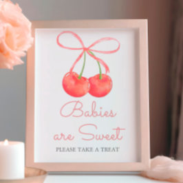 Póster Los bebes elegantes de cerezo rosado son dulces