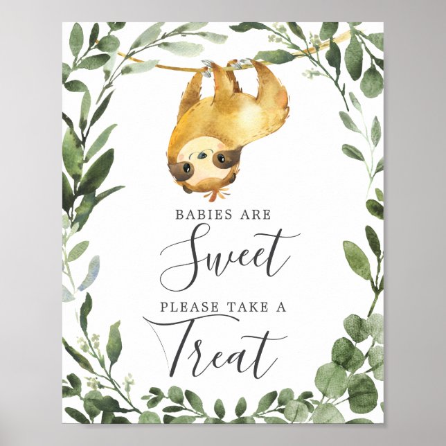 Póster Los bebés espumosos de Baby Shower son Rótulo dulc (Frente)