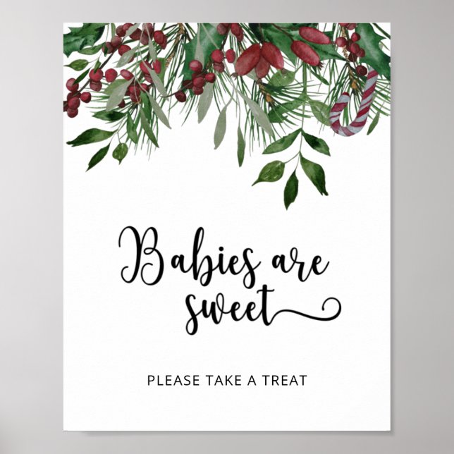 Póster Los bebés evergreen son dulces (Frente)