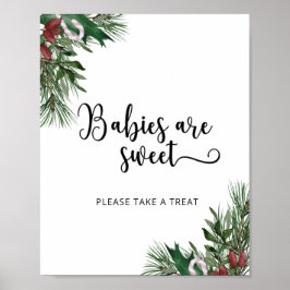 Póster Los bebés evergreen son dulces