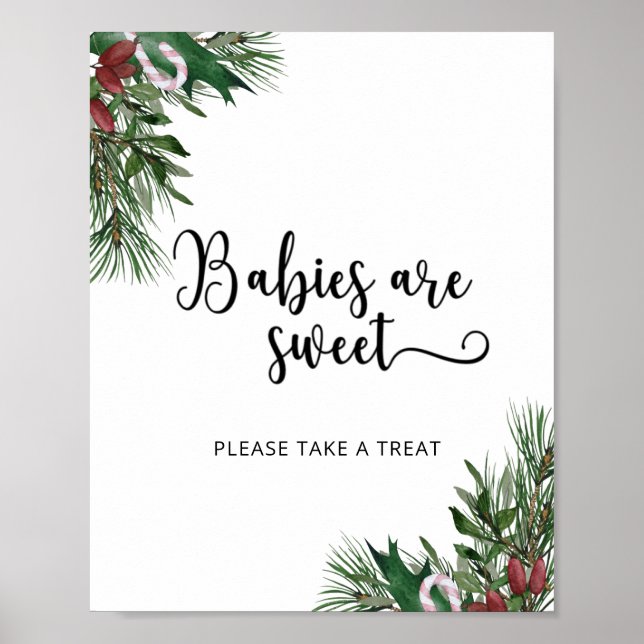 Póster Los bebés evergreen son dulces (Frente)