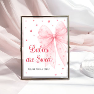 Póster Los bebés pequeños enamorados rosados son dulces P