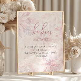 Póster Los bebés rosados de copo de nieve Chica de Baby S