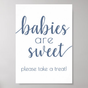 Póster Los bebés simples son dulces   Rótulo Dusty Blue S