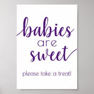 Póster Los bebés simples son dulces   Rótulo Royal Purple