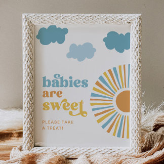 Póster Los bebés solares son un Rótulo dulce