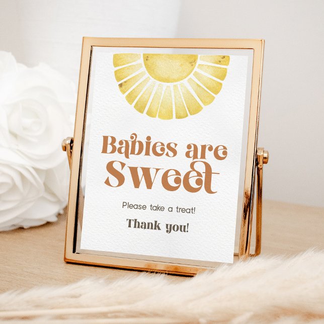 Póster Los bebés soleados son el Rótulo de Baby Shower Sw (Subido por el creador)