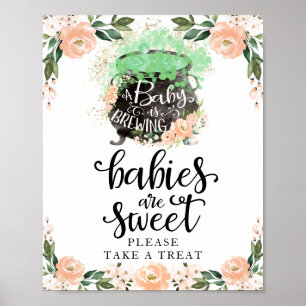 Póster Los bebés son Chicas dulces de Halloween Rótulo Ba