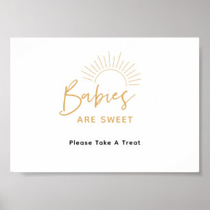 Póster Los Bebés Son Dulces Boho Sunshine Favor