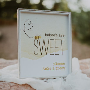 Póster "Los bebés son dulces" Bumble Bee Baby Shower Favo