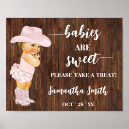 Póster Los bebés son dulces, den una cita de Cowgirl Baby