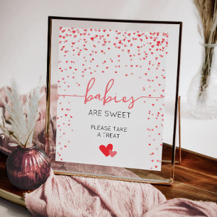 Póster Los bebés son dulces Rótulos Baby Shower digitales