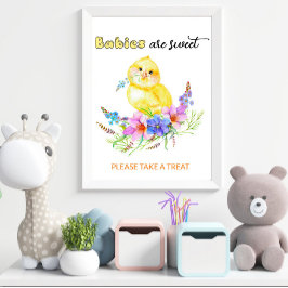 Póster Los bebés son dulces, tómate un trago