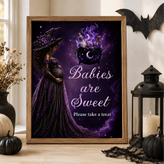 Póster Los Bebés Son Dulces Una Bebé Está Brewendo Bruja