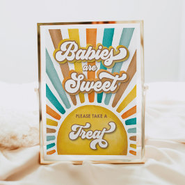 Póster Los bebés son el Rótulo de Baby Shower Sweet Boho