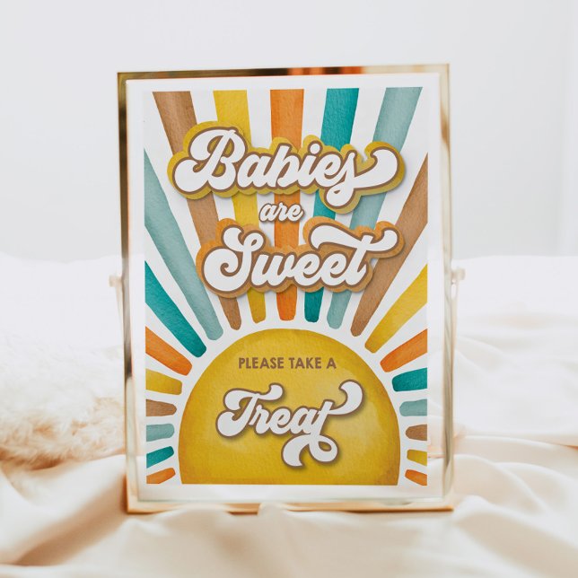 Póster Los bebés son el Rótulo de Baby Shower Sweet Boho  (Subido por el creador)