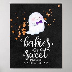 Póster Los bebés son el Rótulo de Baby Shower Sweet Hallo