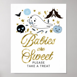Póster Los bebés son el Rótulo de Baby Shower Sweet Hallo