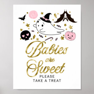 Póster Los bebés son el Rótulo de Baby Shower Sweet Hallo