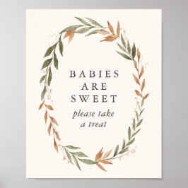 Póster Los Bebés Son Elegantes Dulces Caídas Wreath Baby 