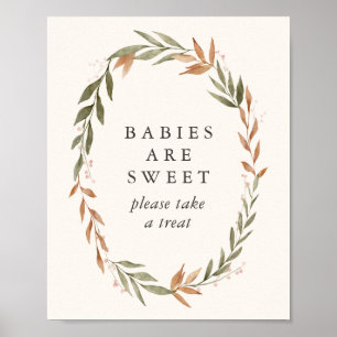 Póster Los Bebés Son Elegantes Dulces Caídas Wreath Baby 