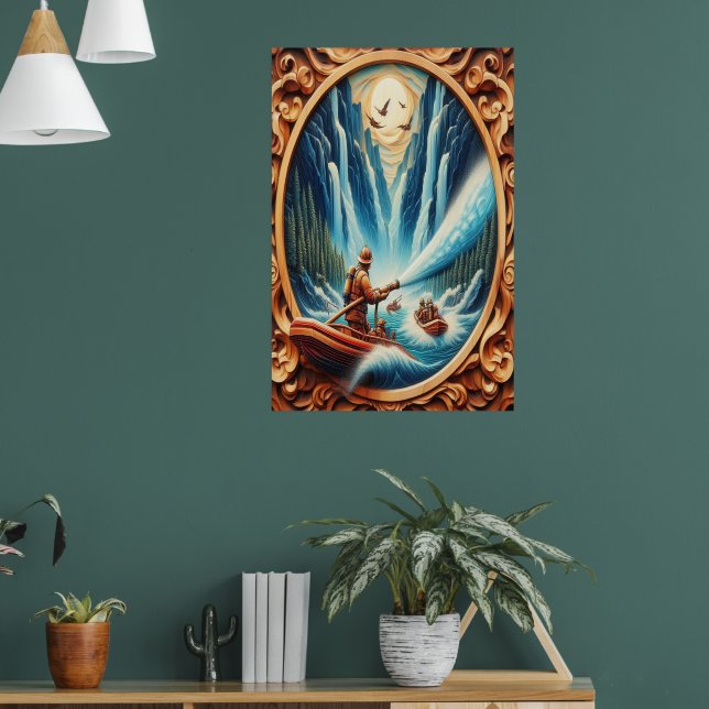 Póster Los bomberos cargados en su bote (Salón 1)