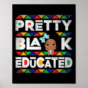 Póster Los bonitos Afro-Chicas Africanos Educados Y Negro
