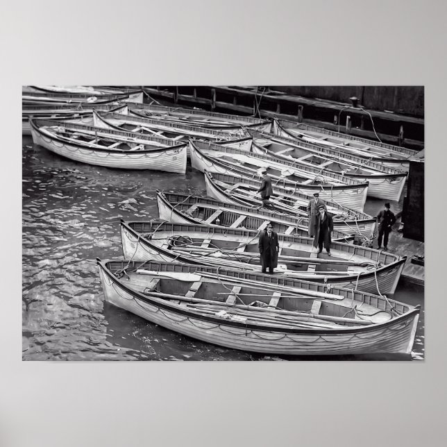 Póster Los Botes De Vida De Titanic (Frente)