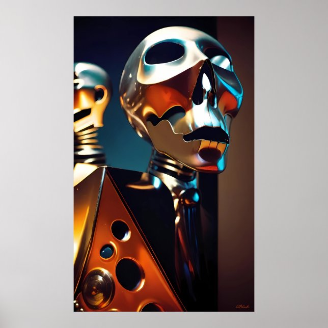 Póster Los botones se están saliendo de las máquinas (Frente)