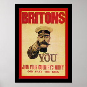 Póster Los británicos ~ ¡Únete al ejército de tu país!
