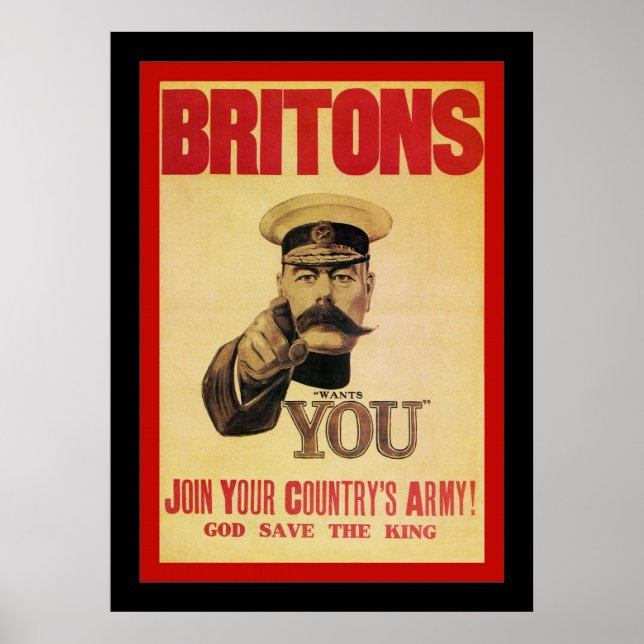 Póster Los británicos ~ ¡Únete al ejército de tu país! (Frente)