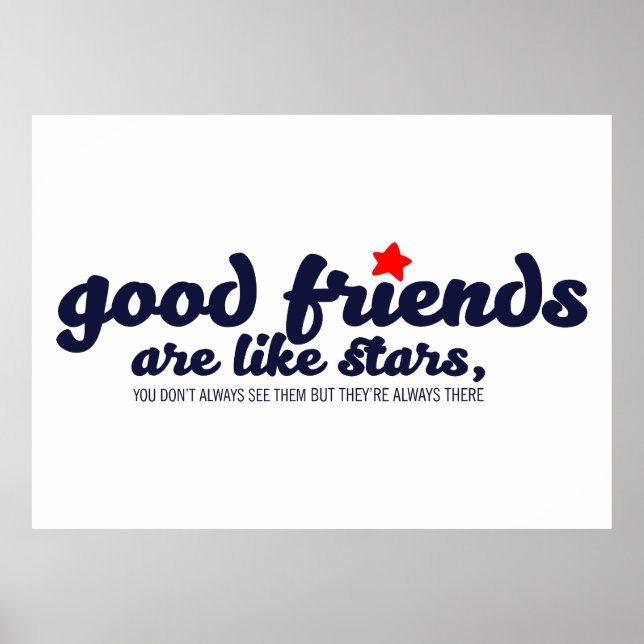 Póster Los buenos amigos son como las estrellas (Frente)