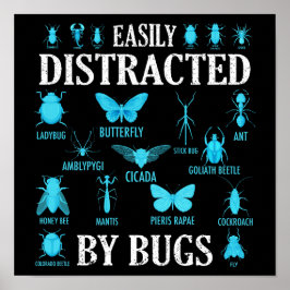 Póster Los Bugs De Bug Lover Distrados Fácilmente Por Los