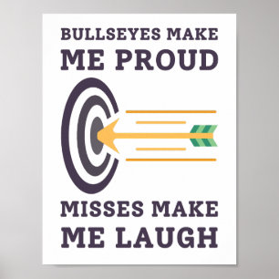Póster Los Bullseyes Me Hacen Orgulloso   Archery Dad