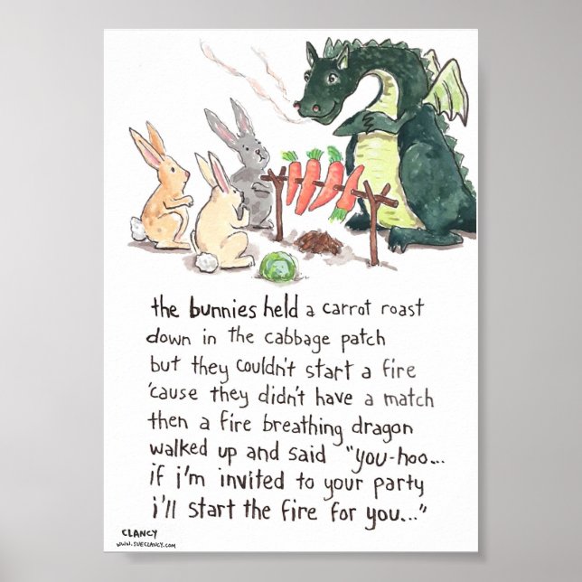 Póster Los Bunnies Llevaban Un Rasal De Zanahoria - poste (Frente)
