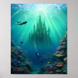 Póster Los buzos encuentran un castillo abandonado