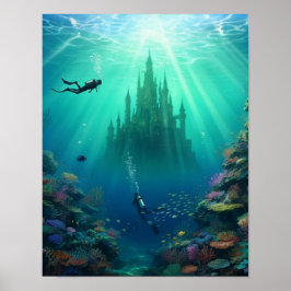 Póster Los buzos encuentran un castillo abandonado