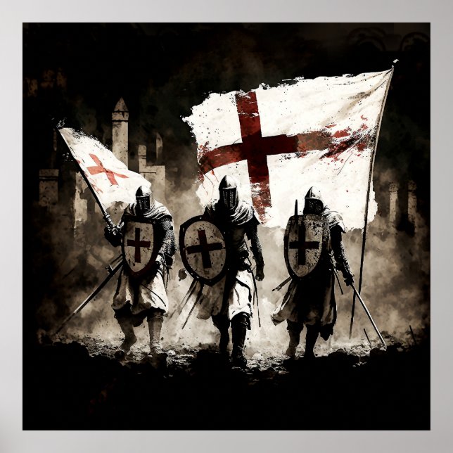 Póster Los Caballeros Templarios Entran en la Ciudad Sant (Frente)