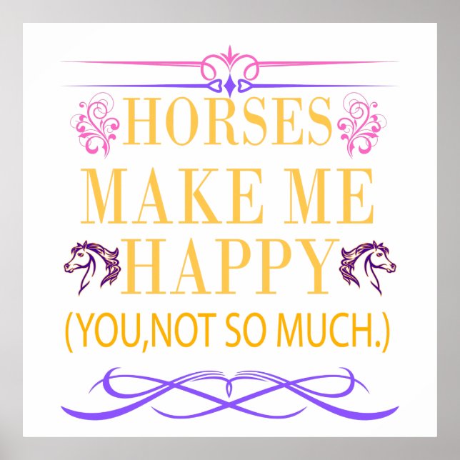 Póster Los Caballos Amarillos Me Hacen Feliz Pero No Tant (Frente)