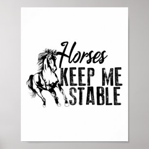 Póster Los Caballos De Guay Me Mantienen Estable Funny Mo
