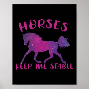 Póster Los Caballos Me Mantienen Estable Y Gracioso Cabal