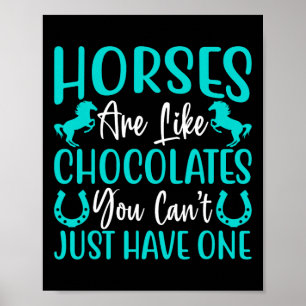 Póster Los Caballos Son Como Los Chocolates - Ecuestriano