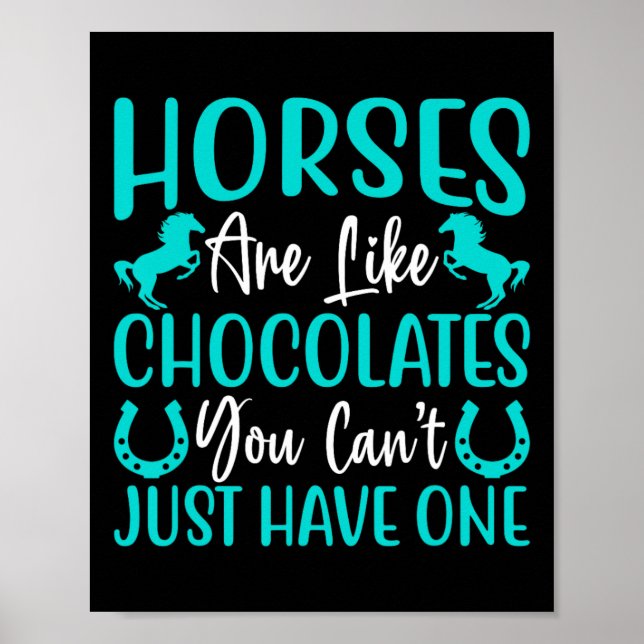 Póster Los Caballos Son Como Los Chocolates - Ecuestriano (Frente)