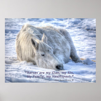 Póster Los caballos son mi motivación de citación de clan
