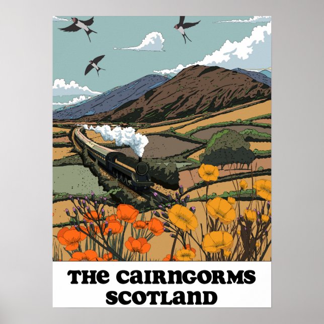 Póster Los Cairngorms Escocia (Frente)