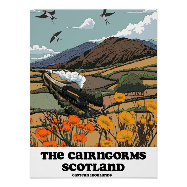Póster Los Cairngorms Escocia (Anverso)